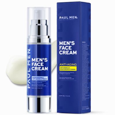 Men&#39;s Anti-Aging Face Moisturizer Cream: 7-in-1 Ultra Hydration for Deep Wrinkle Repair &amp; Tightening - Vitamin Boost for Youthful Skin - 1.7 oz