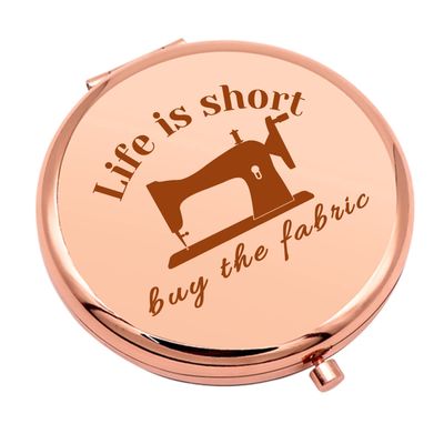Sewing Gifts for Women Compact Makeup Mirror for Mom Grandma Aunt Seamstress Gift Ideas Sewing Lover Gift Funny Quilting Gifts Folding Makeup Mirror for Friend Sister Christmas Birthday Gifts