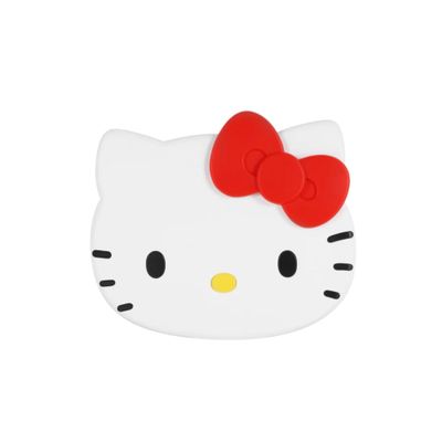 Impressions Vanity Hello Kitty LED Compact Mirror for Purse, Travel Lighted Makeup Mirror with 3X Magnification, Adjustable Brightness, Soft Touch Sensor Button and Hello Kitty Figural Shaped Design