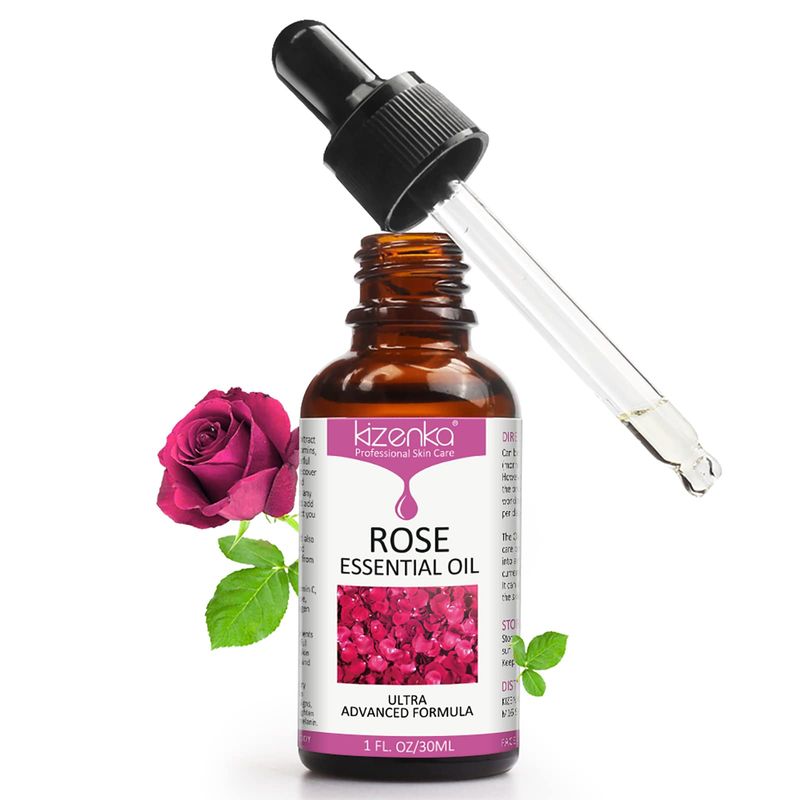 Rose Essential Oil, Face Rose Oil, Moisturizer Rose Oil, Anti Ageing &amp; Anti Wrinkle Serum, Rose oil for Face, Skin Care, 1 oz (30ml)