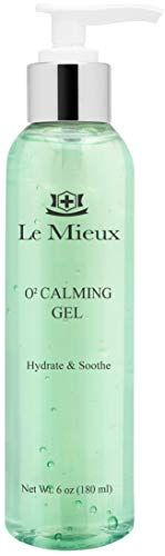 Le Mieux O2 Calming Gel - Conductive Facial Gel with Aloe - Soothe Mild Visible Irritation &amp; Redness - Hydrating Hyaluronic Acid Gel for Microcurrent Devices - No Parabens or Sulfates (6 oz / 180 ml)