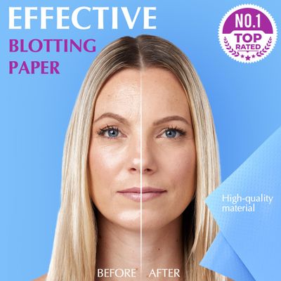 Premium Oil Absorbing Sheets for Face - 3 pack (150 sheets) - Makeup Friendly Oil Blotting Sheets for Face - Blotting Papers for Face with Oily Skin