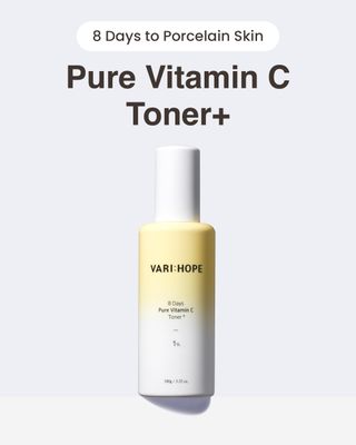 VARIHOPE 8 Days Pure Vitamin C Toner (3.5oz) - Hydrating, Mildly Acidic, Soothing Toner. Korean Skin Care. Stabilized Vitamin C, Kakadu Plum, Beta-Glucan.