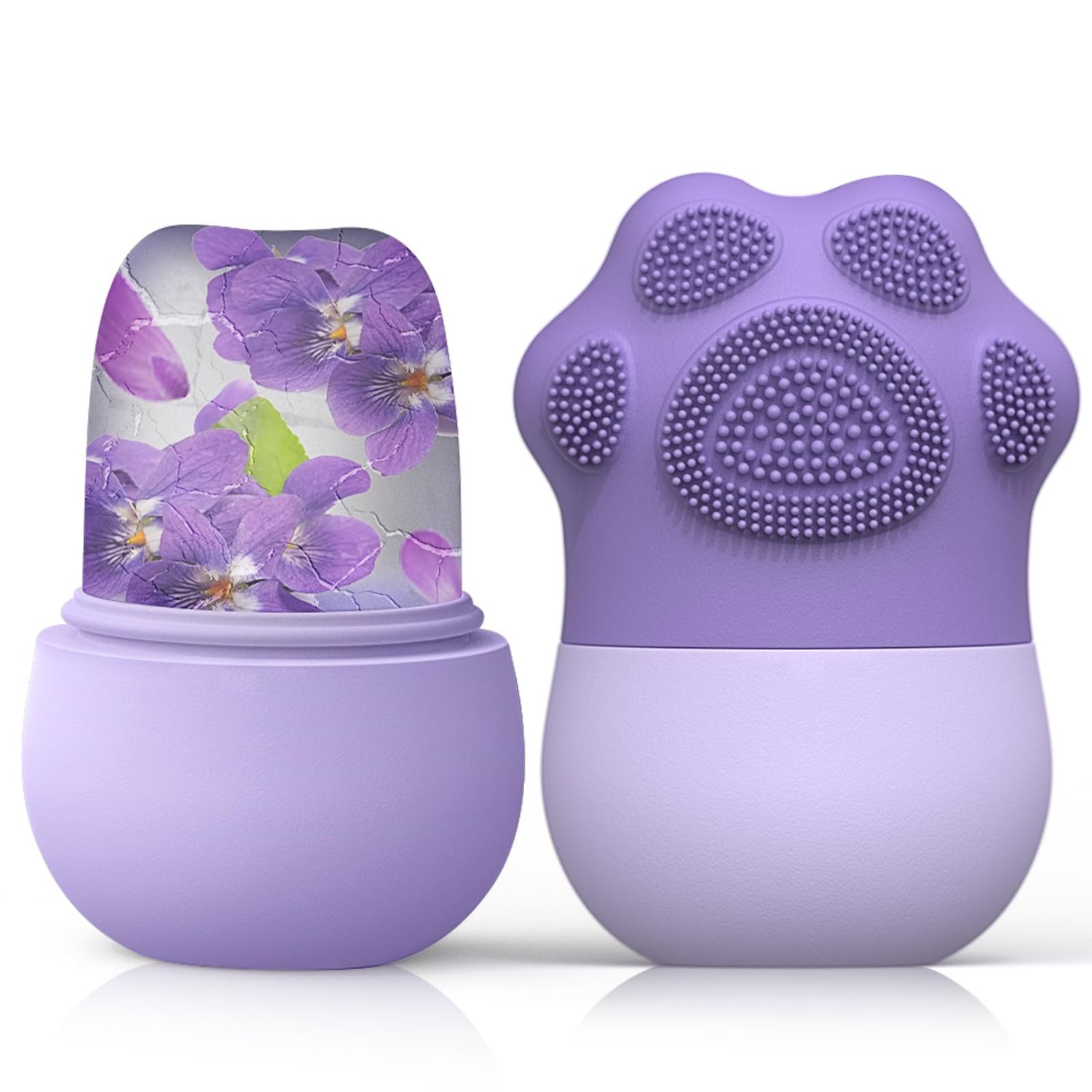 ice roller For face and eyes , ice face rollerice mold for face and Eyes,De-Puff Eye Bags,Reduce Migraine Pain,Reusable Massage Silicone Ice Mold Skin Care Tools(Purple)