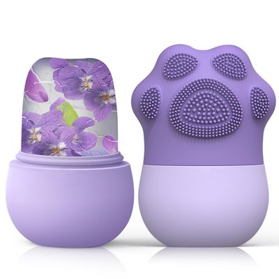 ice roller For face and eyes , ice face rollerice mold for face and Eyes,De-Puff Eye Bags,Reduce Migraine Pain,Reusable Massage Silicone Ice Mold Skin Care Tools(Purple)