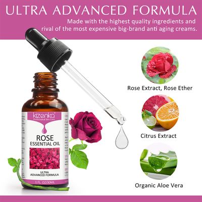 Rose Essential Oil, Face Rose Oil, Moisturizer Rose Oil, Anti Ageing &amp; Anti Wrinkle Serum, Rose oil for Face, Skin Care, 1 oz (30ml)
