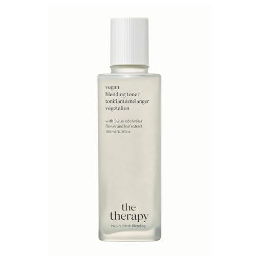 THE FACE SHOP The Therapy Vegan Blending Toner | Organic Vegan Soothing Face Toner | Elasticity Improvement &amp; Deeply Hydrating | Eco-Friendly,6.09 fl. Oz,K-Beauty