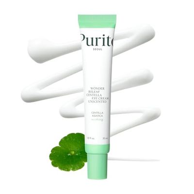 PURITO Centella Unscented Eye Cream, Korean Centella, for Sensitive Skin, Soothing, Facial Eye Cream for face, Dark Circles, Wrinkles, Puffiness, K-Beauty, Vegan &amp; Cruelty-Free, 30ml 1fl.oz