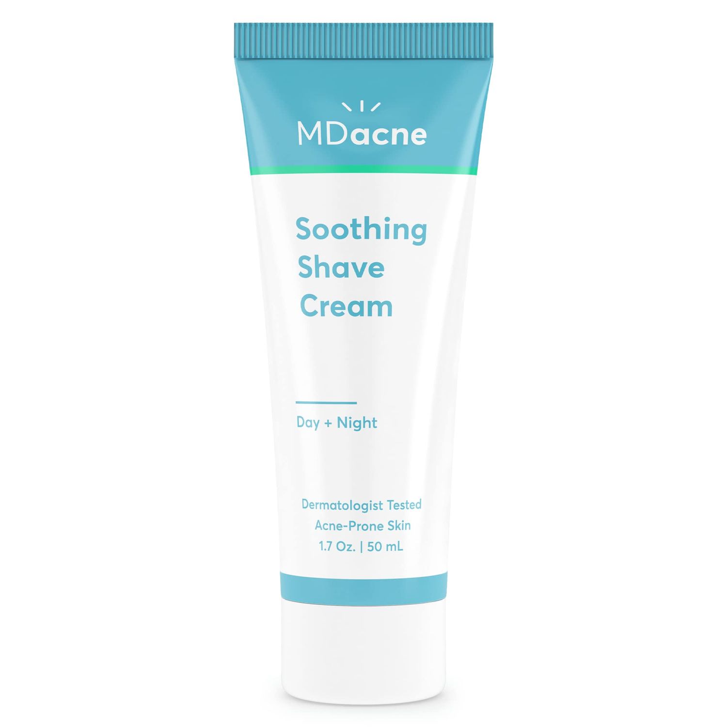 MDacne Shaving Cream for Acne-Prone Skin - Soothing, Oil-Free, Eliminates Razor Burn, Cuts &amp; Infections - Reduce Skin Irritation &amp; Prevent Shave Bumps &amp; Nicks - Vegan, Paraben-Free &amp; Cruelty-Free