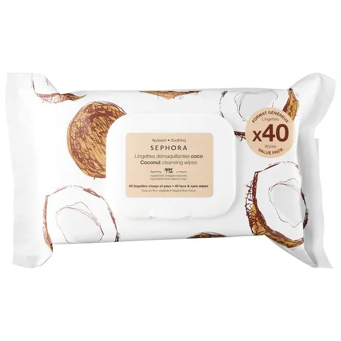 SEPHORA COLLECTION Clean Cleansing &amp; Gentle Exfoliating Wipes Coconut