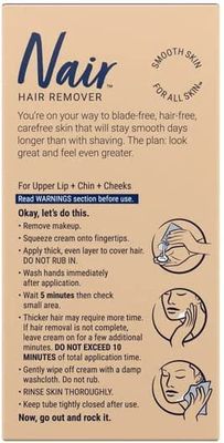Nair Hair Remover Face Cream, 2 Oz, Pack of 3