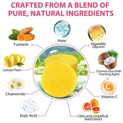 Turmeric Kojic Acid Cleansing Pads, 40PCS Kojic Acid and Turmeric Cleansing Pads for Face and Body, Helps Balance Skin Oil and Water, Remove Excess Keratin from The Body'S Skin
