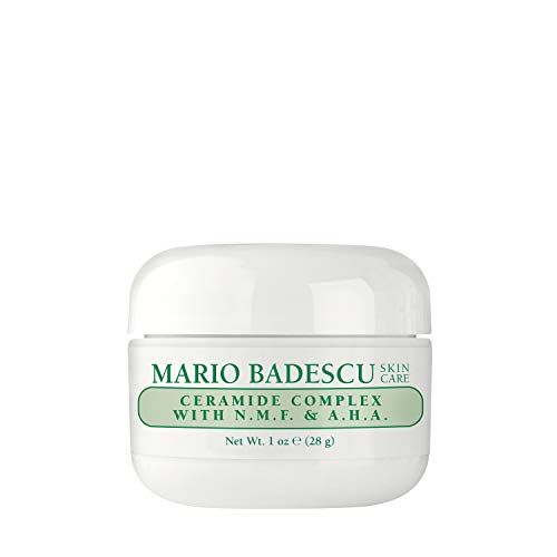 Mario Badescu Ceramide Complex with N.M.F. &amp; A.H.A. for Oily and Sensitive Skin | Facial Cream that improves Skin Tone |Formulated with Ceramide &amp; Natural Moisturizing Factors| 1 OZ