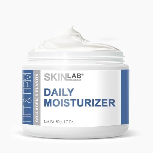 SKIN LAB Lift &amp; Firm DAILY MOISTURIZER - Hydrolyzed Collagen &amp; Elastin, Vitamin C and Vitamin E to Moisturize, Soften &amp; Soothe Fine Lines and Wrinkles 1.7 Oz.