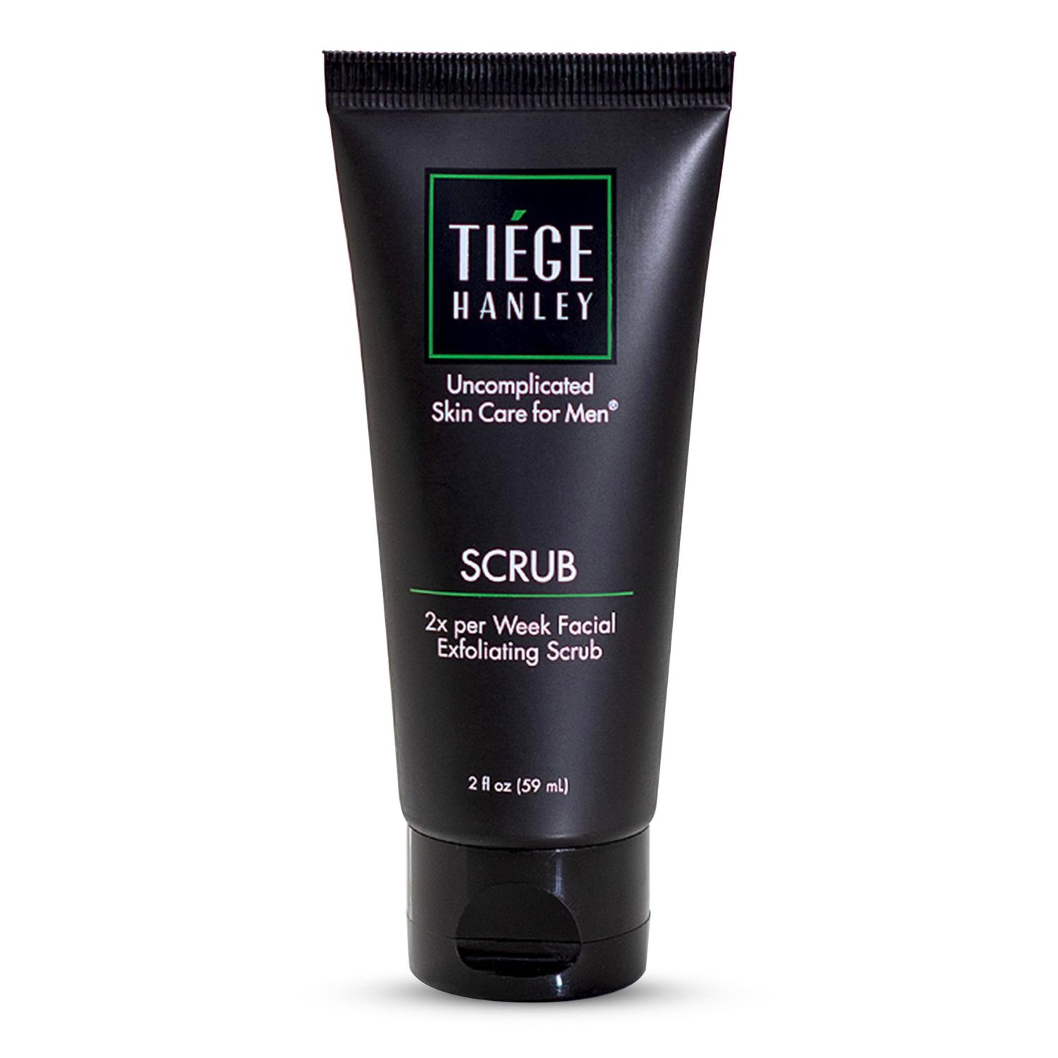 Tiege Hanley Exfoliating Face Wash for Men, 2 Oz - Gentle Face Scrub for Deep Pore Cleansing, Detoxifies &amp; Removes Dead Skin Cells - Refreshing Facial Exfoliator for Dry or Sensitive Skin