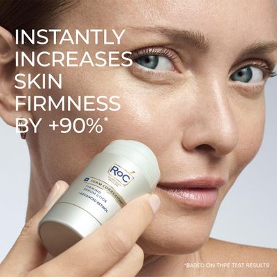RoC Derm Correxion Advanced Retinol Firming Serum Stick with Antioxidants to Visibly Tighten and Firm Wrinkles & Laugh Lines, Stocking Stuffers for Men & Women, 1.0 oz with Retinol Eye Cream Packette