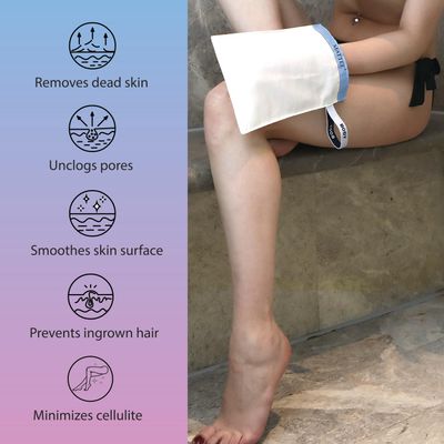 MATTEE 2 pack of 100% Natural Premium Deep Exfoliating Mitt, Turkish Kese Mitt, Body Scrubber Exfoliator, Korean Exfoliating Mitt, Visibly Lifts Away Dead Skin