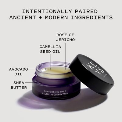 Keys Soulcare Comforting Balm, Nourishes &amp; Hydrates Skin with Camellia Seed Oil &amp; Shea Butter, Cruelty-Free, Vanilla Scent, Face + Body, 0.26 Oz