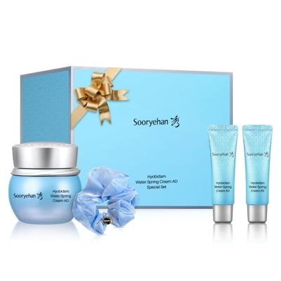 Sooryehan Water Spring Cream AD Amazon Set (Amazon Set, 4.2fl oz) - Korean Moisturizer Skincare for Deep Hydration Boost &amp; Elasticity by LG Beauty. Fermented Ginseng, Hyaluronic Acid, Amino Acid.