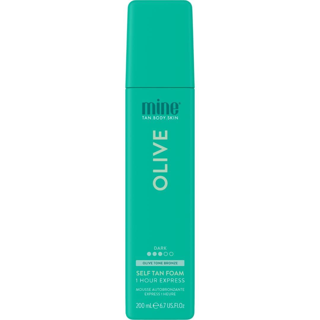 Minetan Olive Self Tanning Foam | Color Base Tan Collection - Dark Beach Bronze Glow, 1 Hour Instant Express, Face &amp; Body Fake Sunless Tanner Mousse, For All Skintones, 6.7 Fl Oz