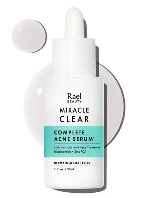 Rael Serum for Face, Miracle Clear Complete Acne Treatment - 1.5% Salicylic Acid, 2% Niacinamide, 0.5% Zinc, Pore Minimizer, Even Skin Tone, Korean Skincare (1oz, 30ml)