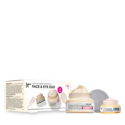 IT Cosmetics Your Anti-Aging Moisturizing Face &amp; Eye Duo Gift Set - 2-Piece Full Size Skincare Set with Hydrating Face Moisturizer &amp; Moisturizing Peptide Eye Cream - Vegan Kit