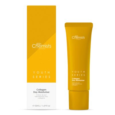 Skin Chemists Collagen Anti Aging Day Cream | Anti Aging Skin Care Face Moisturizer Infused Collagen, Marine Amino Acids and Coconut Oil - Daily Anti Aging Skincare - 1.69 Ounces