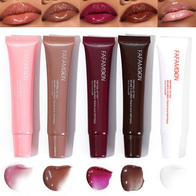 Mrettick 5 Colors Hydrating Lip Gloss, Shiny Jelly Lip Plumping Lip Balms, Long Lasting Nourishing Non-sticky Fresh Clear Smooth Lip Care