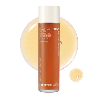 innisfree Black Tea Youth Enhancing Korean Treatment Essence with Niacinamide for a Firming and Glow