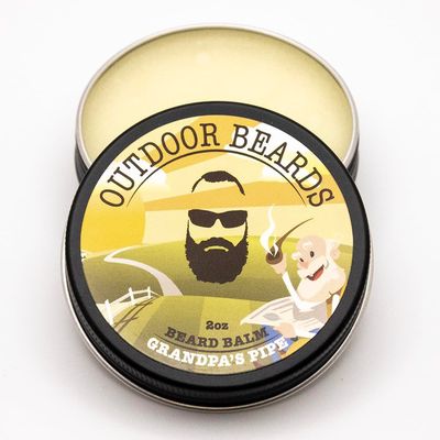 Outdoor Beards Beard Balm | 2 oz Cleansing Balm for Beards Short or Long | Beard Conditioner for Men | Essential Moisturizer for Every Man's Beard | Leave Hair and Skin Healthy (Grandpa's Pipe)