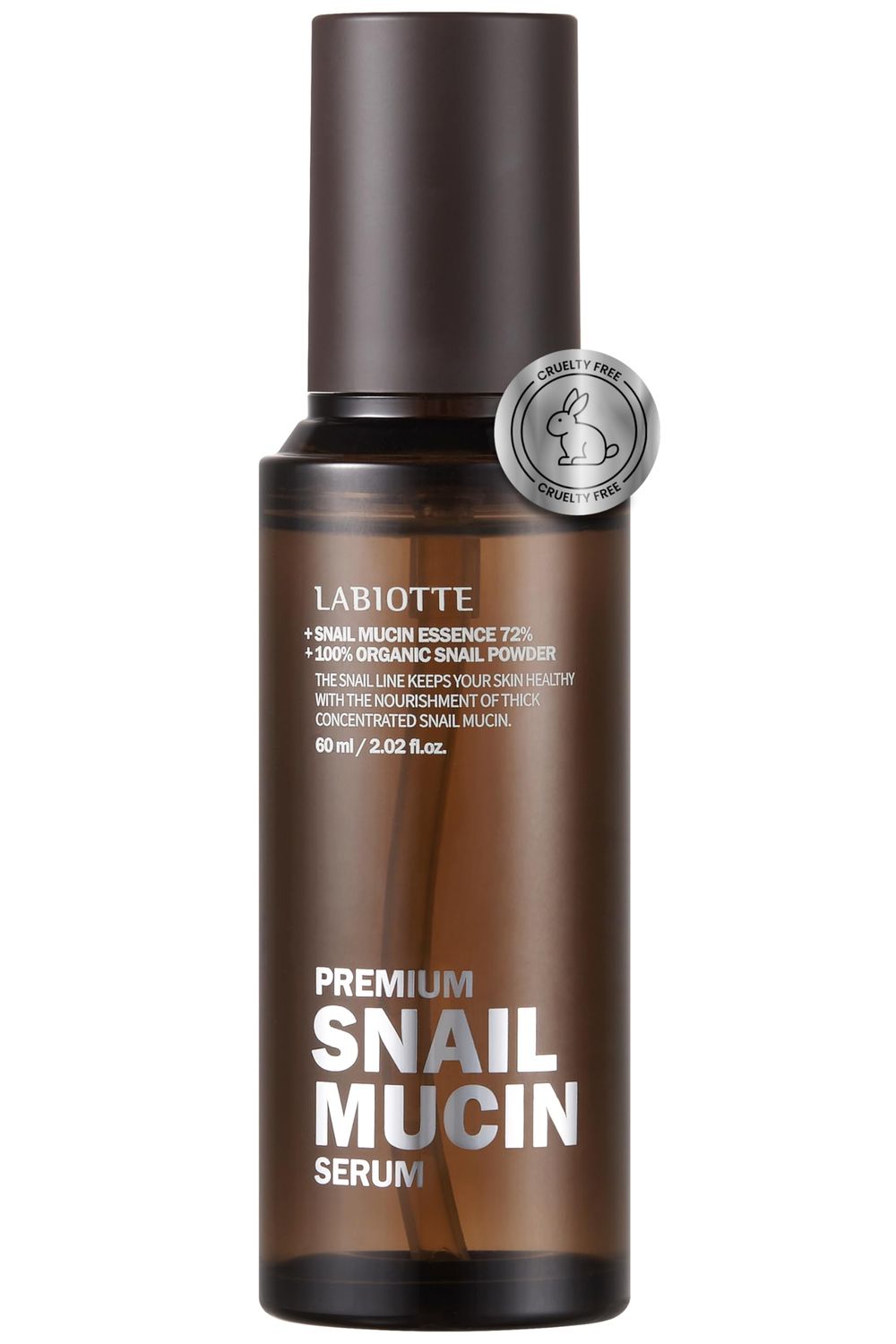 LABIOTTE Premium Snail Mucin Serum | Korean Skin Care Face Serum for Women &amp; Men w/ 72% Snail Mucin Essence | Hypoallergenic Soothing Serum for Face | Hydrating Serum for Sensitive Skin (2.02 fl oz)
