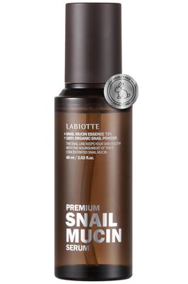 LABIOTTE Premium Snail Mucin Serum | Korean Skin Care Face Serum for Women &amp; Men w/ 72% Snail Mucin Essence | Hypoallergenic Soothing Serum for Face | Hydrating Serum for Sensitive Skin (2.02 fl oz)