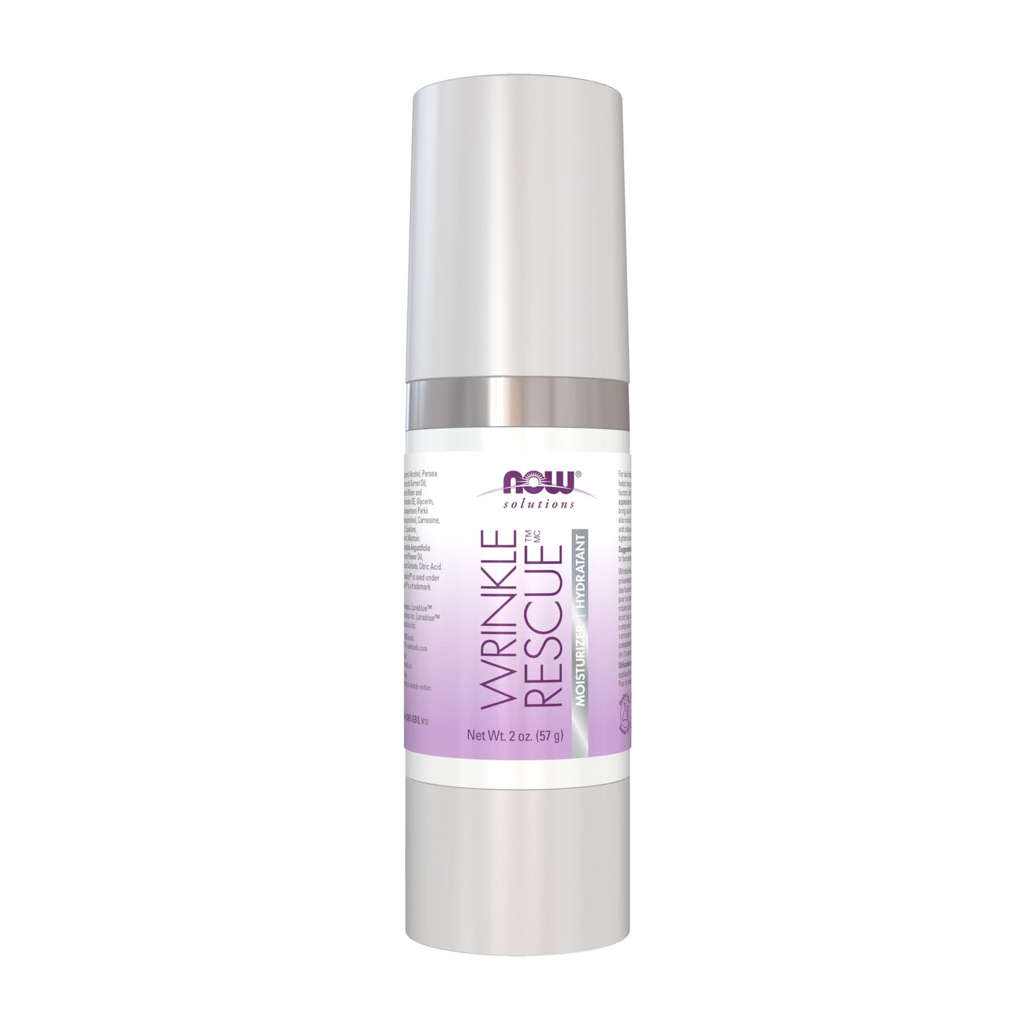 NOW Foods Solutions, Wrinkle Rescue Moisturizer, with Clinically Tested Sepilift DPHP and Lanablue to Tone Aging Skin, 2-Ounce