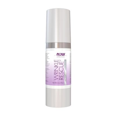NOW Foods Solutions, Wrinkle Rescue Moisturizer, with Clinically Tested Sepilift DPHP and Lanablue to Tone Aging Skin, 2-Ounce