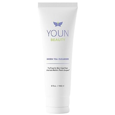 YOUN Beauty Green Tea Face Cleanser by Dr. Anthony Youn - Paraben-Free, Hydrating Facial Cleanser with Aloe Vera, Chamomile &amp; Cucumber Extracts - Daily Face Wash for All Skin Types