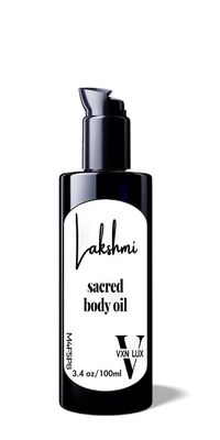 VXN LUX Lakshmi Organic Body Oil with Argan oil, Hemp Seed oil &amp; Vitamin E oil for Skin Hydration &amp; Antioxidant Protection - Toxin-Free, Vegan, 3.4oz