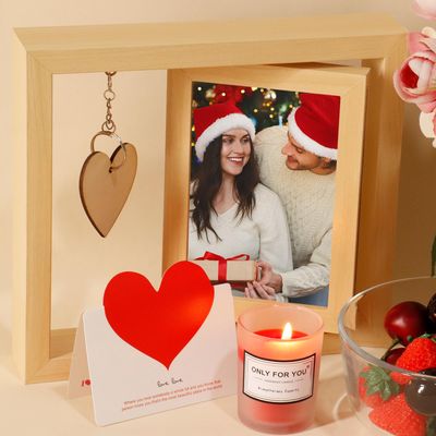 Valentine's Day Wedding Gifts for Couples, Bridal Shower Gifts, Bride gifts, Rotating Wedding Picture Frame, Relaxing Spa Gifts Baskets Self Care Package, Mothers Day Gifts Sister