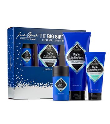 Jack Black The Big Sir Aroma Trio Gift Set for Men - Big Sir Pit Boss Deodorant, Big Sir Body &amp; Hair Cleanser, and Big Sir Refreshing Body Lotion