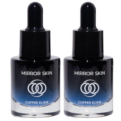 MIRROR SKIN - Copper Elixir 2 Pack - Advanced Youthful Skin Face Serum - GHK-Cu (Copper Peptides), EGF (Epidermal Growth Factor) - Science-Backed - Witch Hazel, Grapefruit Oil, Shea Butter - 1 fl oz