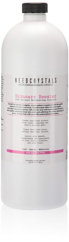 NeedCrystals Microdermabrasion Crystals for Machines, All-Natural Facial Exfoliating Treatment for Dull or Dry Skin, Wrinkles, Blemishes, Scars &amp; More (4 lb, 120 Grit)