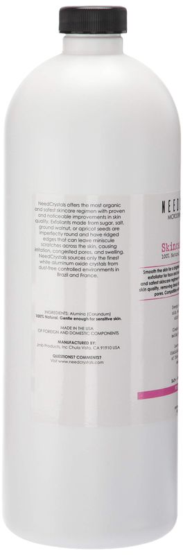 NeedCrystals Microdermabrasion Crystals for Machines, All-Natural Facial Exfoliating Treatment for Dull or Dry Skin, Wrinkles, Blemishes, Scars &amp; More (4 lb, 120 Grit)