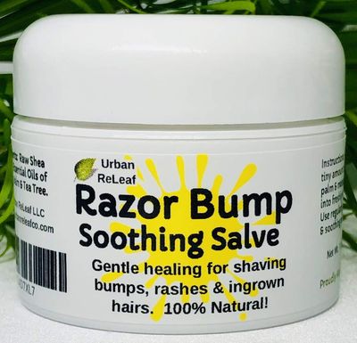 Urban ReLeaf RAZOR BUMP Soothing Salve! 1 oz. Quickly soothe bumps, rashes, ingrown hairs &amp; razor burn. 100% Natural, Vegan. Pure Shea, Tea Tree, Lemon Balm. For face, neck, bikini, body!
