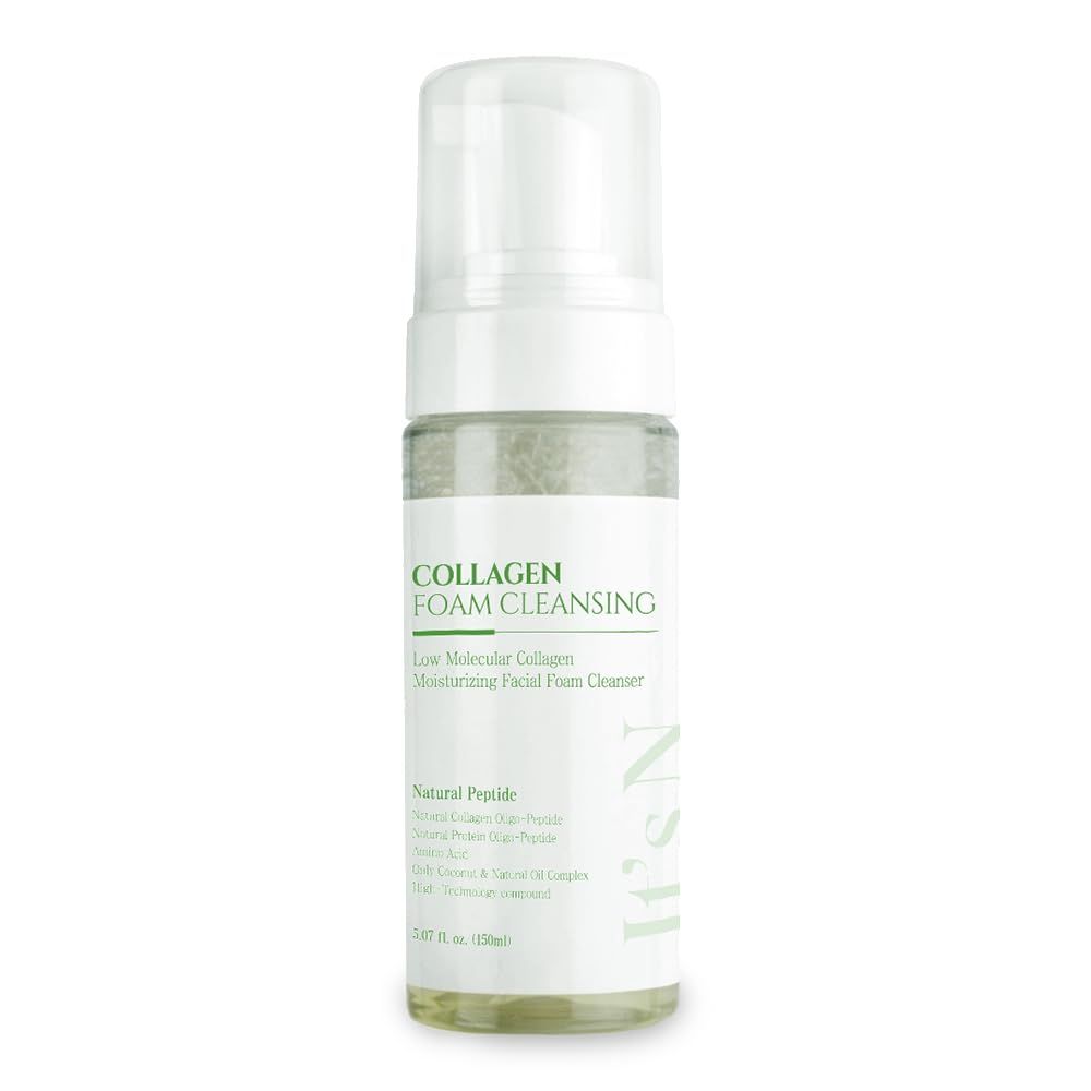 It&#39;s N Collagen Foam Cleansing 5.07 fl. oz. 150ml, Korean Face Wash, Foaming Cleanser for Face, Moisturizing Facial Foam Cleanser