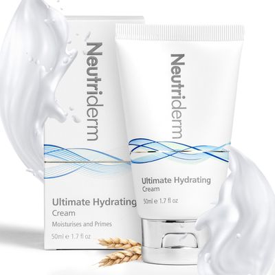 NEUTRIDERM Ultimate Hydrating Moisturizer Face Cream with Vitamin E, Rice &amp; Wheat Protein, Hydrating Face Moisturizer for Sensitive Skin &amp; Anti-Aging, Dry Skin Face Moisturizer for Women &amp; Men 1.7 Oz
