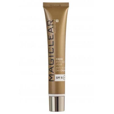 MAGICLEAR Luxury Skin Care Anti-Aging Day cream Daily Face Moisturizer with SPF 15, Hyaluronic Acid, Vitamin C, E, for Dark Spots with Niacinamide Swiss brand 1.76 OZ