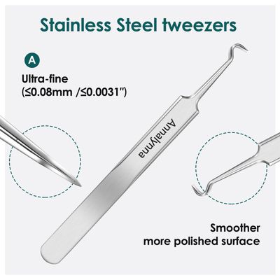 Visual Blackhead Remover with Camera - Stainless Steel Tweezers and HD Camera 20x Magnification, 1080P, 8 LED Lights, Blackhead Extractor for Men and Women, Acne and Pore Cleaner