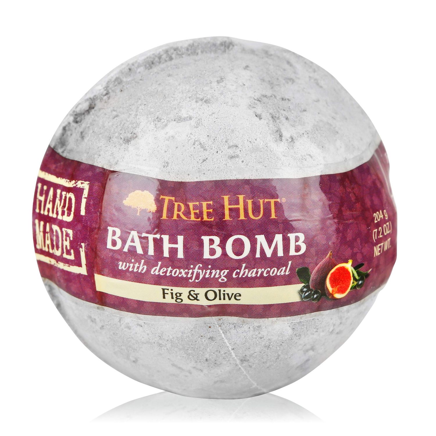 Tree Hut Shea Detoxifying Bath Bomb with Charcoal Fig &amp; Olive, 7.2oz, Ultra Hydrating Bath Bomb for Nourishing Essential Body Care