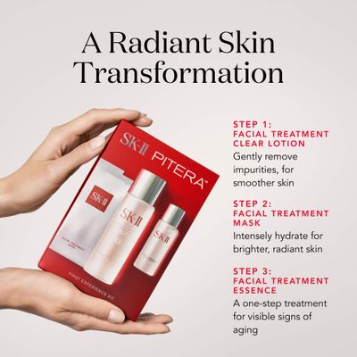 SK-II First Experience Skin Care Set - Gift Set Includes Treatment Face Masks, Facial Essence &amp; Face Toner - Helps Improve Dryness, Refine Skin Texture &amp; Reduce Fine Lines &amp; Wrinkles (4 Count)