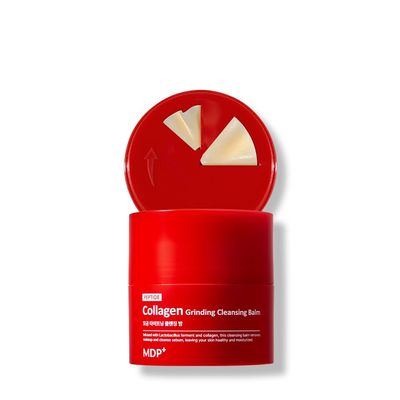 MDP RED LACTO COLLAGEN GRINDING CLEANSING BALM, Pore Cleansing, Hydrating, 1.69 oz/50ml, Pore Care, Pore Tightening, Hygienic Cleanser, Travel Cleanser, Pocket Cleanser