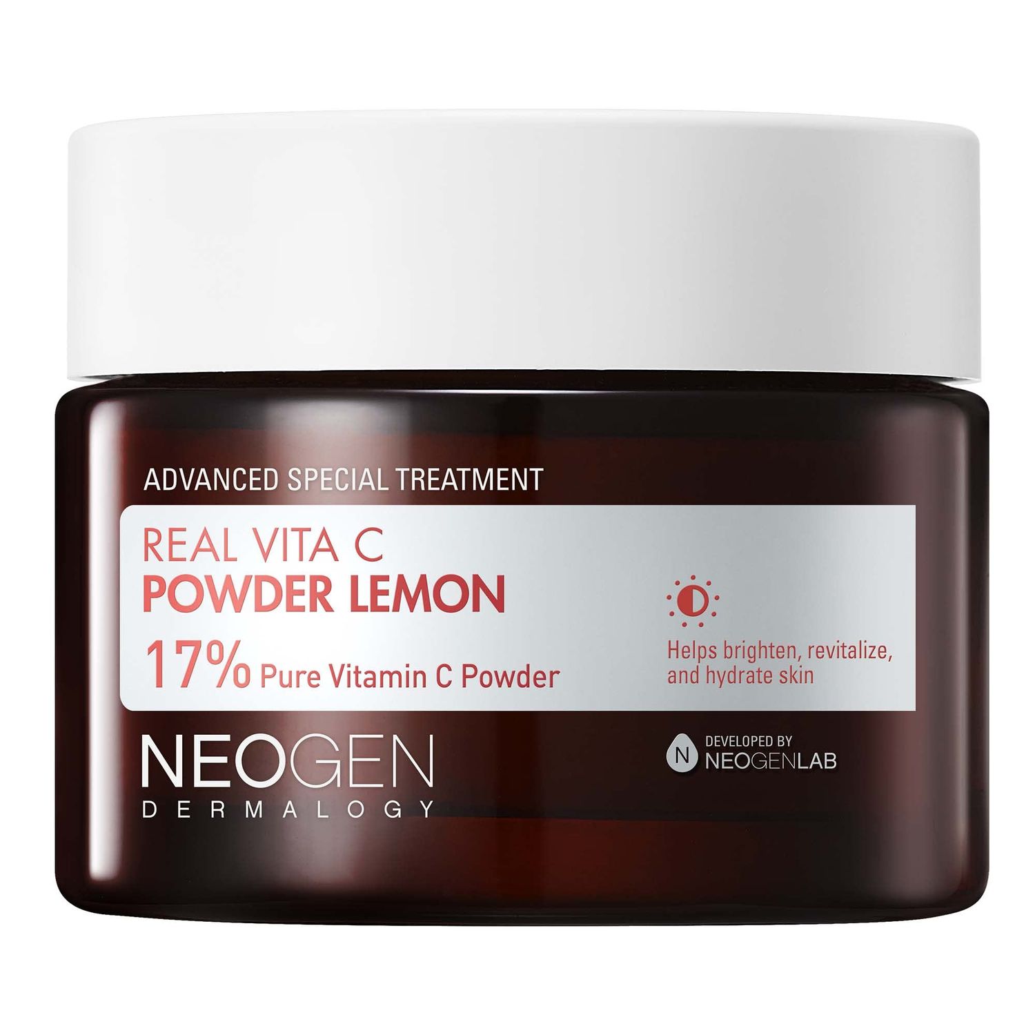 NEOGEN Vita C Powder Lemon 0.70 oz (20g) - Mix to Boost other Facial Skin Care - Brightening &amp; Radiance Boosting Vitamin C Powder for Skin with 17% Ascorbic Acid - Korean Skin Care